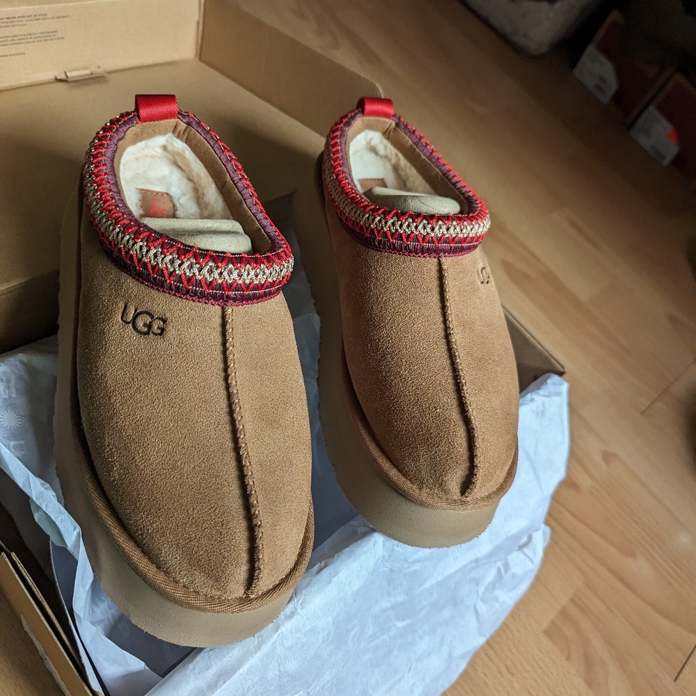 Authentic Brand New in Box UGG Tazz Platform (Size 7-Chestnut) - Picture 7 of 9